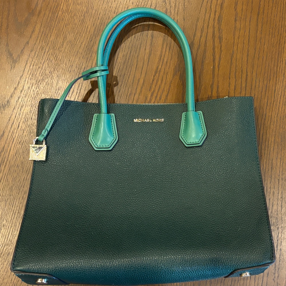 Michael Kors Teal and Green Satchel